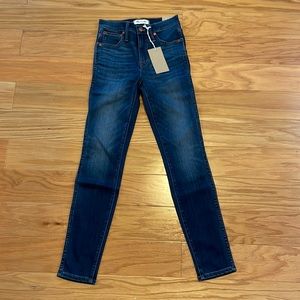 New Madewell 10” High Rise Skinny Jeans in Danny Wash Size 24